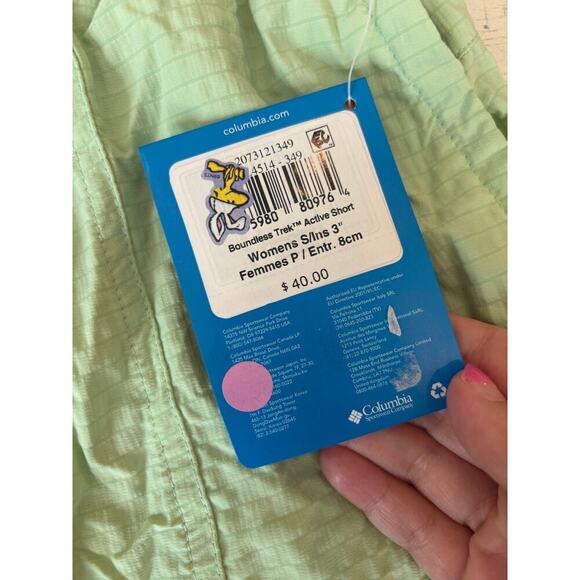 Columbia Women's Sage Leaf Green Boundless Trek Active Shorts Size S - Picture 6 of 6